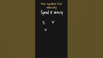Symbol Sunday: Symbols for Speed and Velocity - That Thingie