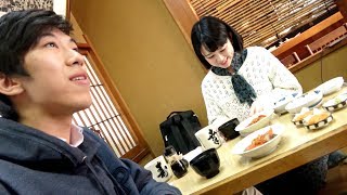 楽しげに旅行する美男美女の映像【女子大生2019その６】伊豆急下田駅 3/12-03
