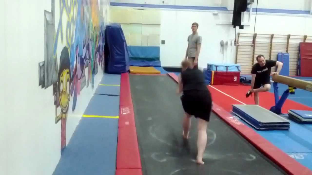 Round offback handspringback tuck on tumble tramp YouTube
