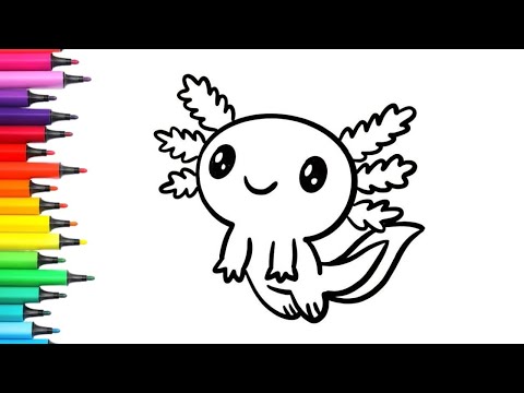 Axolotl Drawing Painting