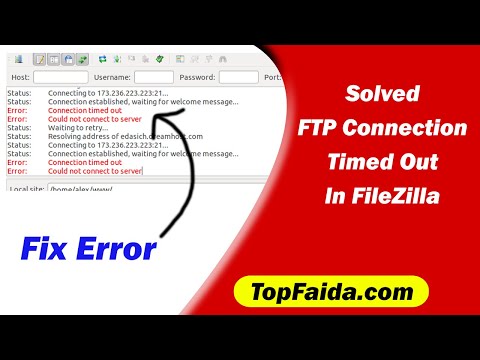 how to do fix 'FTP connection timed out' error