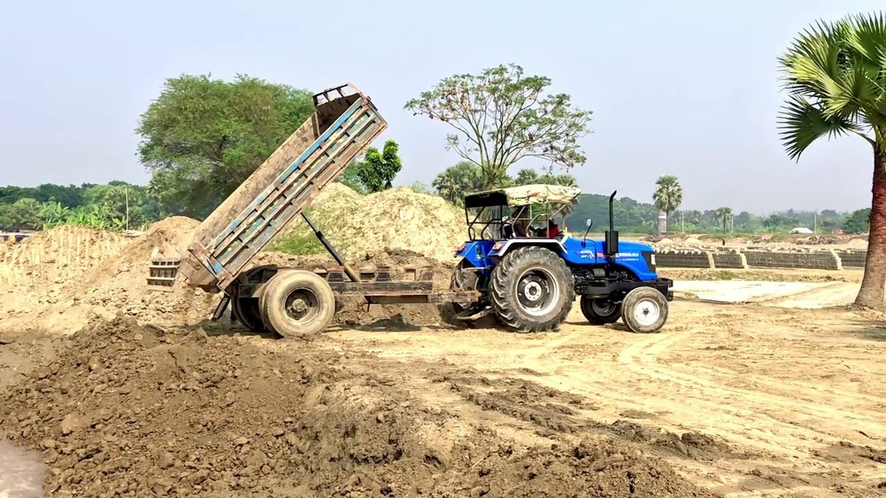 Sonalika All Rounder 55 Risky driving Fully loaded trolley | 