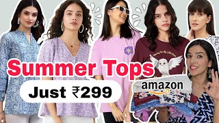 Amazon tops haul under 300 | Summer floral tops #amazonfinds #amazon #amazonhaul