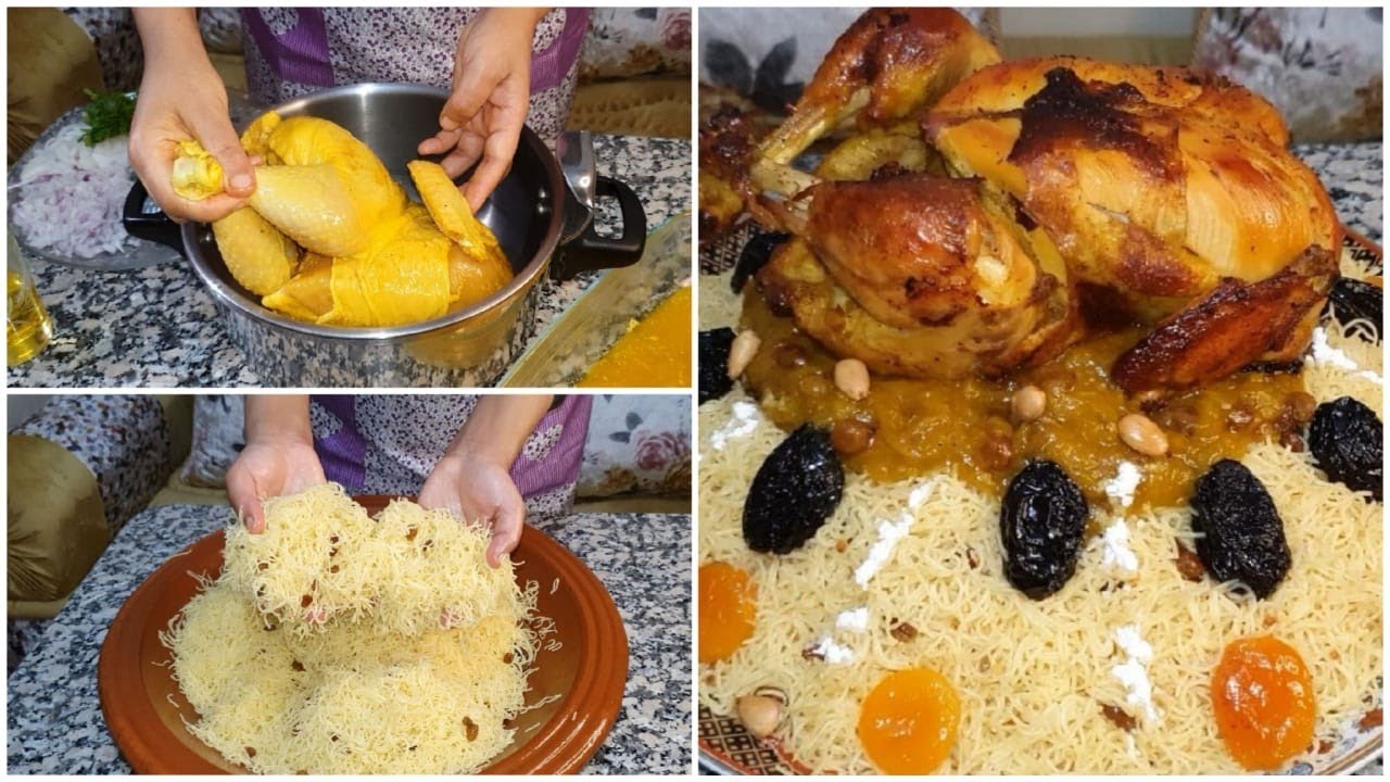 سفة الشعرية  بالدجاج و البرتقال و التفاية مذاق رائع كحمق