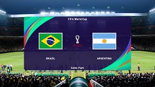 مباراة الارجنتين ضد البرازيل l  تصفيات كاس العالم l  2024 نيمار ضد ميسي l تعليق عربي  PES l