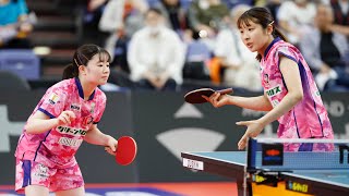 横井咲桜 大藤沙月 vs 出澤杏佳 首藤成美 TFINALGAME 日本ペイントマレッツ vs 九州アスティーダ ノジマTリーグ2024-2025 9月21日大阪市住吉SC第2G【卓球 Tリーグ公式】