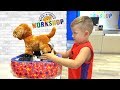 Рома Диана и новые Игрушки Щенок и Единорог / Roma and Diana make toys - Puppy and the Unicorn