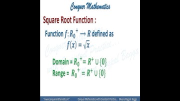 Square Root Function - Definition, Domain, Range, Graph - Class 11 Mathematics