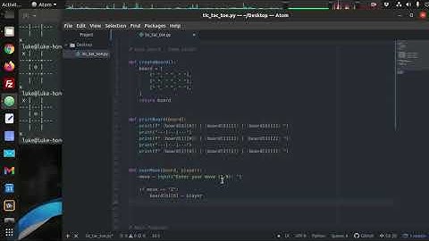 Python3 - Tic-Tac-Toe using the Terminal