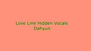 hidden Vocals Twice  Love Line  Member Identification