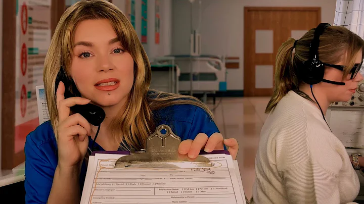 ASMR Emergency Room Medical Receptionist Checks You In, Triage Exam