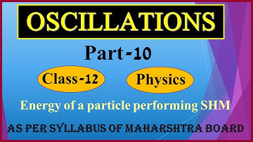 Energy of a particle pefroming SHM|Oscillations| CLASS-12 Physics|NEET|CET|JEE