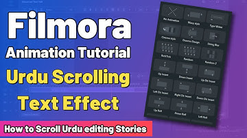 Filmora Urdu Text Animation  - Urdu Scrolling Text Effect - Learn Filmora Animation Tutorial