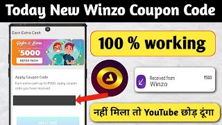 Winzo Coupon Code Kaise Le//Today Winzo Coupon Code // 100% Working Code // Winzo Coupon Code 2024