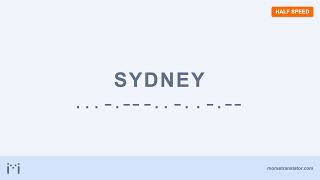 Sydney in Morse code