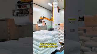 25 KG PP &amp; PE Bag Feeding Made Easy😎 #depalletizing #robotics #palletizing #automation #plastic