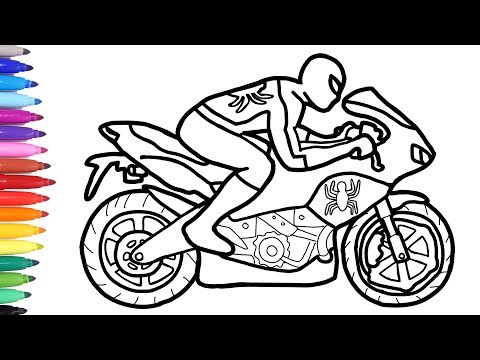 6700 Spiderman Motorcycle Coloring Pages , Free HD Download