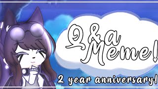 Q&amp;A Meme - 2 year Channel Anniversary!