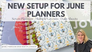 changing my frankenplanner setup for june | six planners and daily section