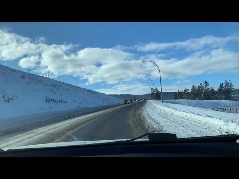 Winter Driving around Williams Lake town February 14, 2021