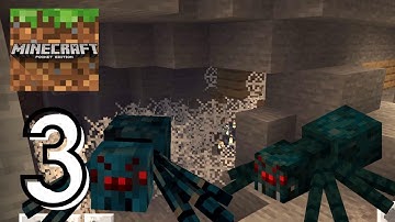 Minecraft: Pocket Edition | Survival Gameplay Walkthrough Part 3 | Exploring Abandoned Mine Shaft ⛏