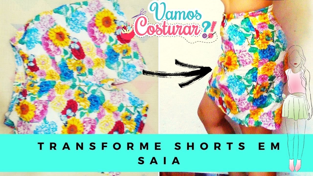 ️ COMO TRANSFORMAR SHORTS EM SAIA . - YouTube