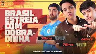 BRASIL ESTREIA NO MUNDIAL COM 2 BOOYAHS! | MELHORES MOMENTOS | RODADA 1 | #FreeFire