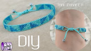 Dokuma tezgahı olmadan ipli bileklik yapımı/Drawstring bracelet making without a loom.BeadsTheMonth