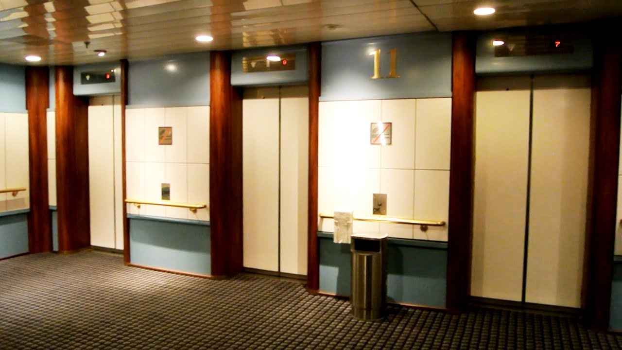 1989 Dan Elevator traction elevators (2001 mod by MacGREGOR-KONE) @ Cruiseferry M/S Pearl Seaways