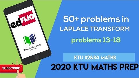 KTU S2&S4 maths-50+ problems in LAPLACE transform|problems 13-18|video 3|KTU S2 & S4 maths module 4