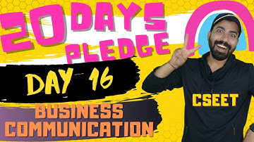 CSEET I DAY #16 I Business Communication I English Grammar PART 01 I Commercebaba I Vidhyoday