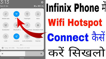 Infinix mobile me wifi kaise connect kare ।। how to connect wifi hotspot in Infinix phone