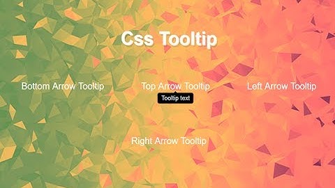 Css Tooltip Example, Tooltip On Focus, Tooltip On Mouse Hove Css