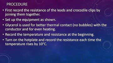20 To investigate the variation of Resistance with Temperature for a Metallic Conductor