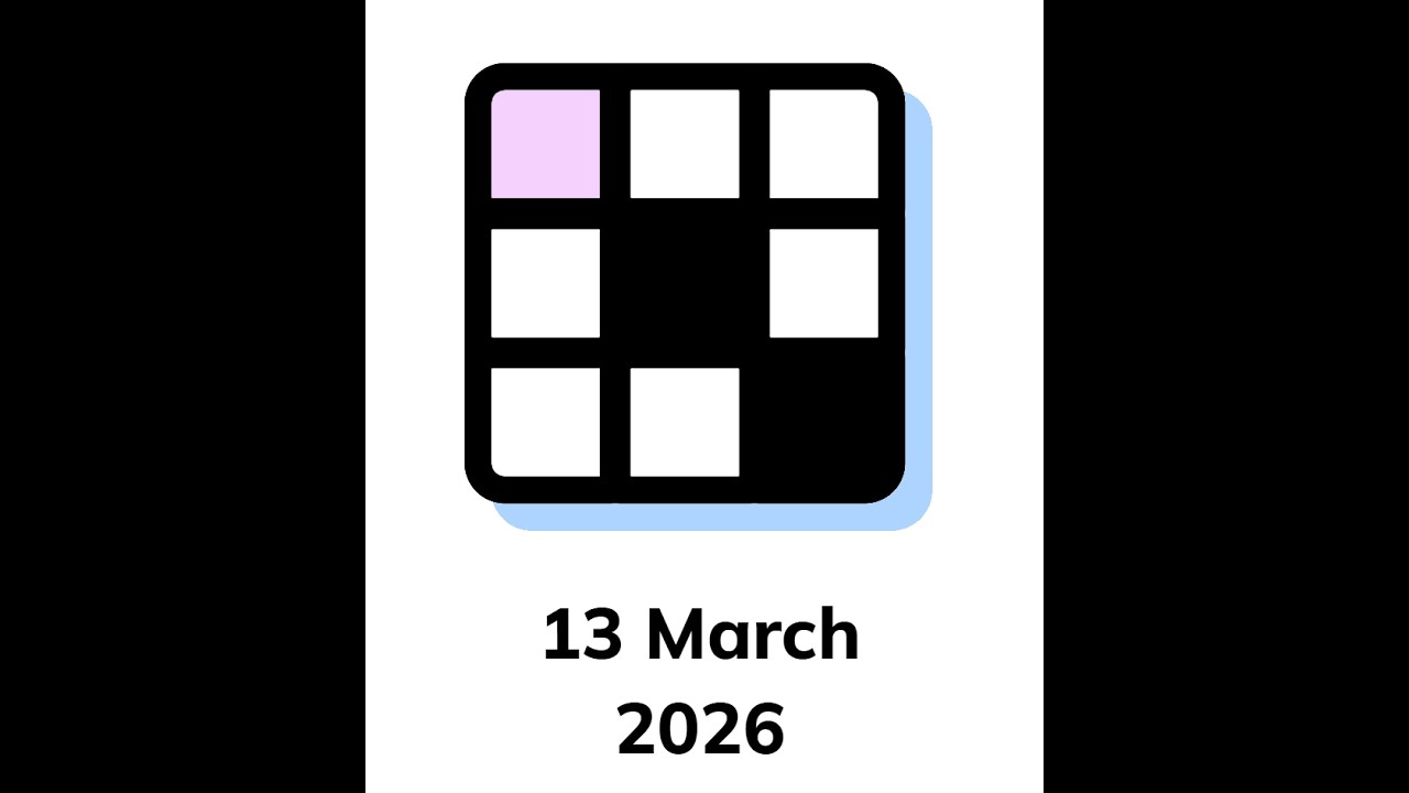 Mini Cryptic Minute Cryptic Mini Crossword 13/03/2026 - YouTube