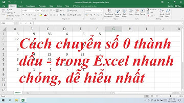 cách chuyển số 0 thành dấu -
