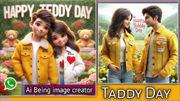 How to Create 3D Ai Happy Teddy Day 🧸 Image Creator | #TeddyDay Photo Editing | Bing Image Creator🔥