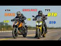 KTM Duke 250 3rd Gen vs TVS Apache RTR 310 ⚡ Short Drag Race | Who’s Faster in Acceleration?