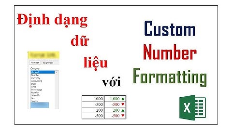 Định dạng dữ liệu với CUSTOM NUMBER FORMATTING trong Excel - dễ dàng, chuyên nghiệp, đẹp mắt