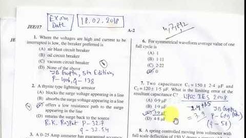 WBPSC JE 2018 (Electrical) Answer Key released by Study Guide Part 1(Bengali Version)