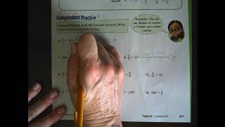 Lessson 8-3: Multiply Fractions and Whole Numbers