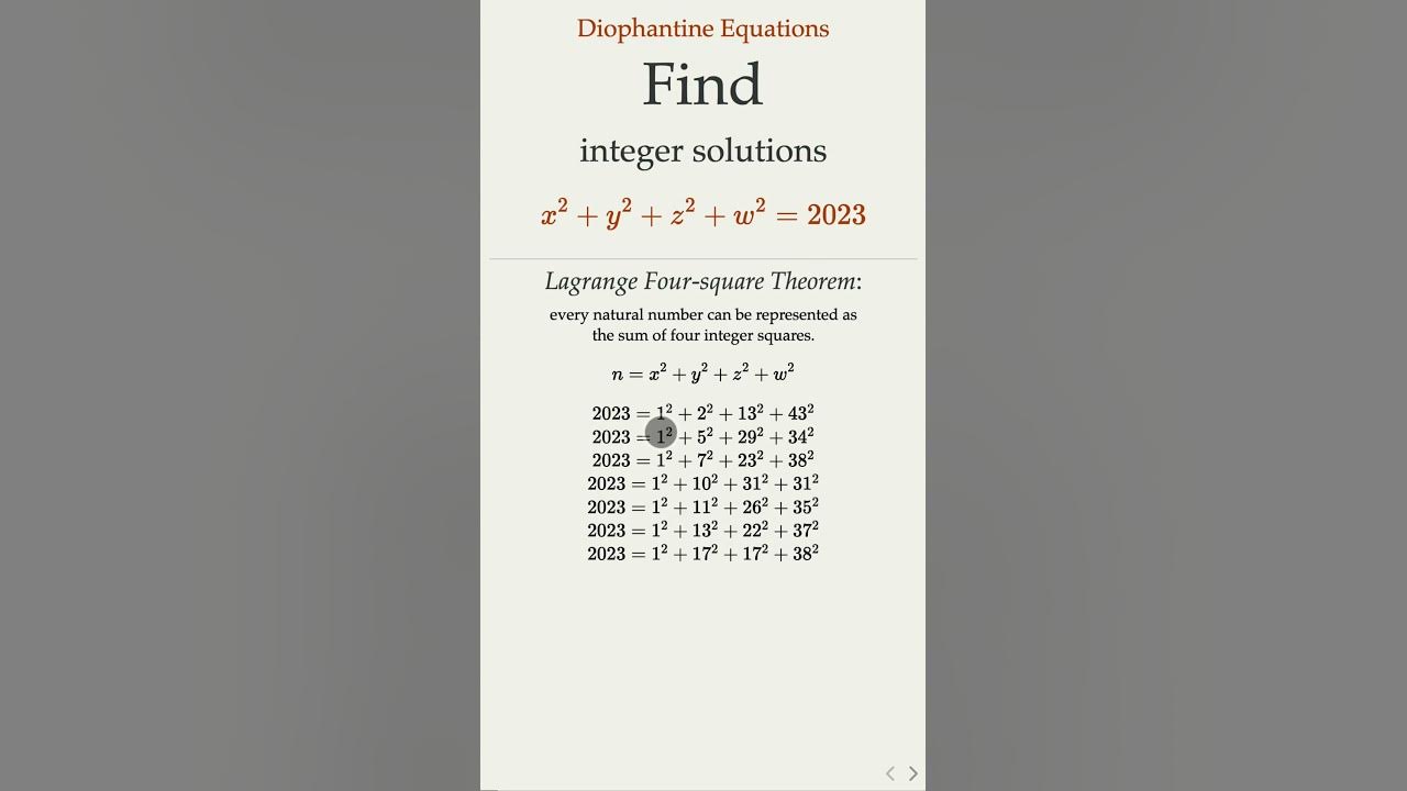 Lagrange's four-square theorem 