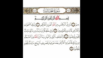 سورة الجاثية 1 القسم الأول تكرار كيفي من .. حم تنزيل الكتاب .. إلى .. لقوم يعقلون #quran #قرآن