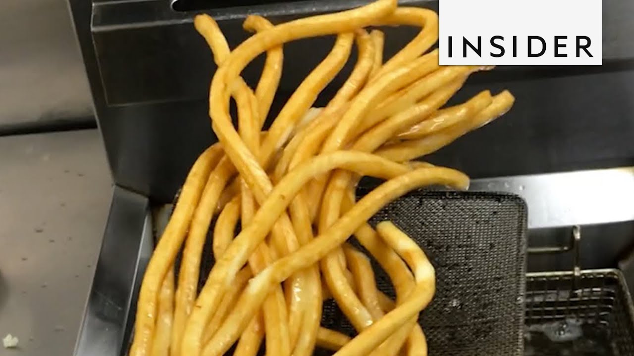 Restaurant Sells The Longest Fries - YouTube
