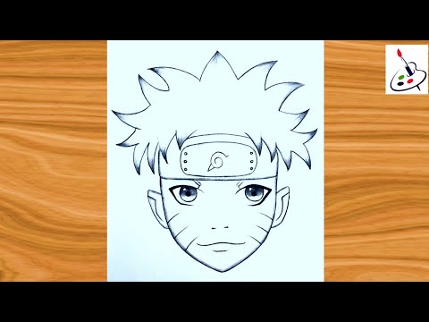 How to draw NARUTO HEAD (Naruto Uzumaki) very easy step by step 