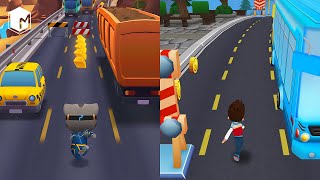 Talking Tom D Run Vs Subway Surf - Gameplay Walkthrough - Talking Tom Vs Funny Ryder Exe