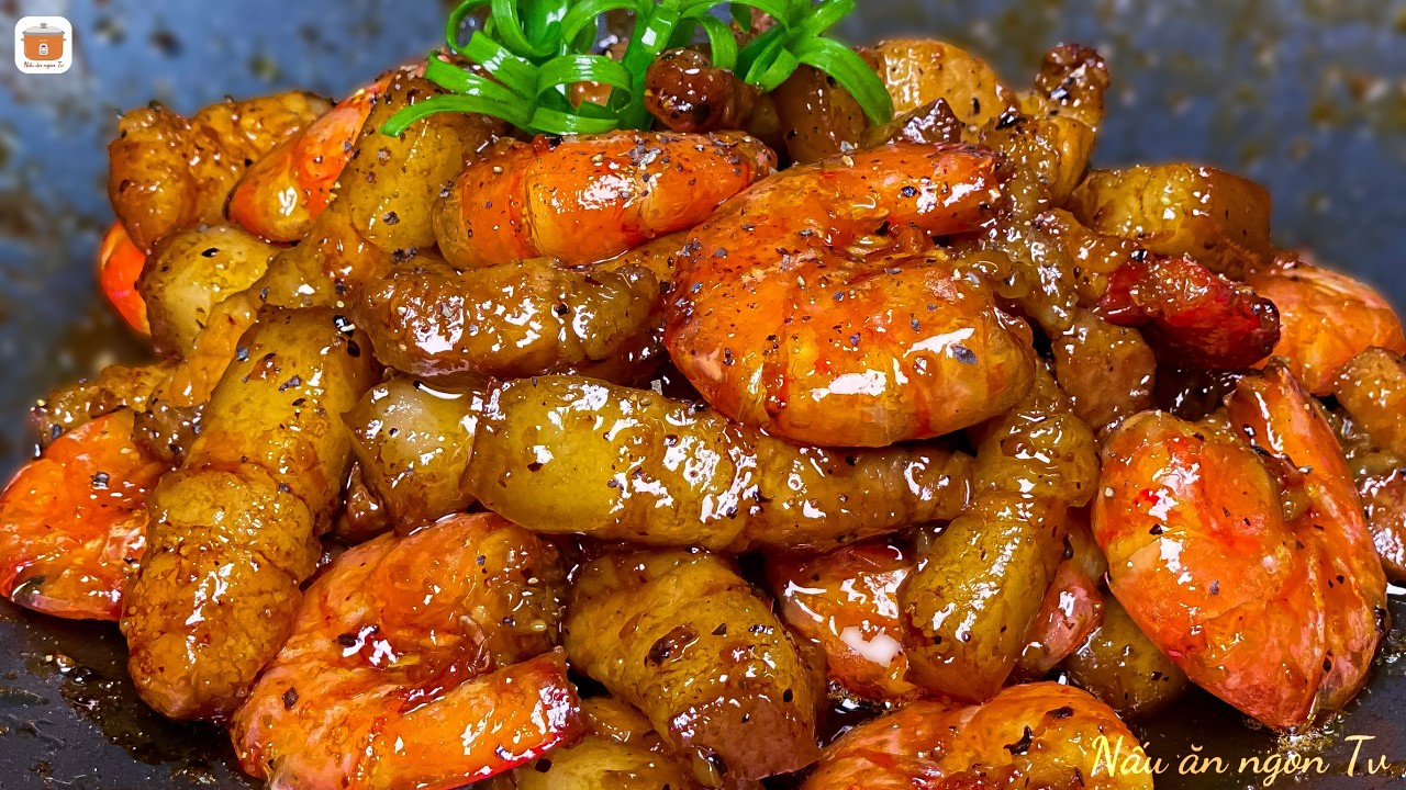 Thịt Ram Tôm Keo Sệt – Thơm Tiêu, Ăn Với Cơm Nóng Rất Đã