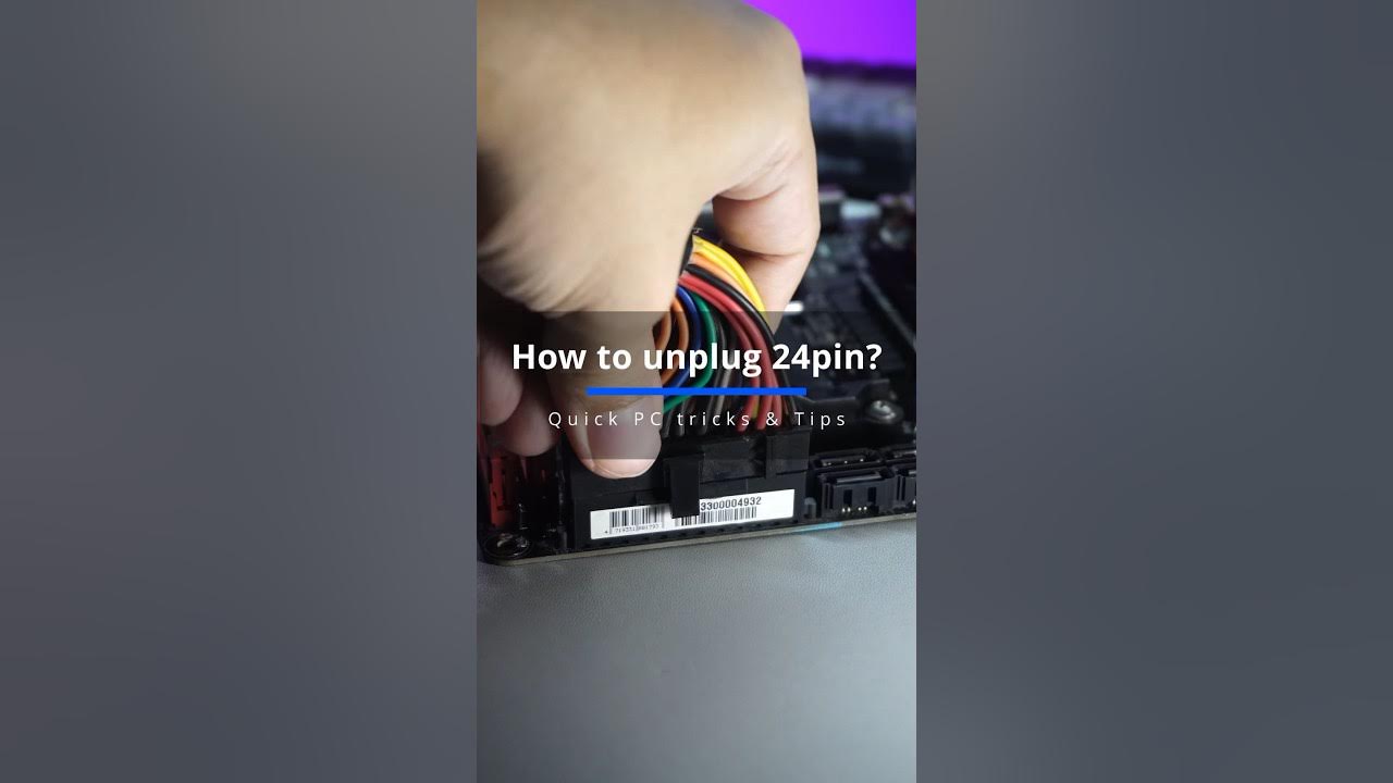 How to unplug 24pin psu cable from the motherboard shorts YouTube