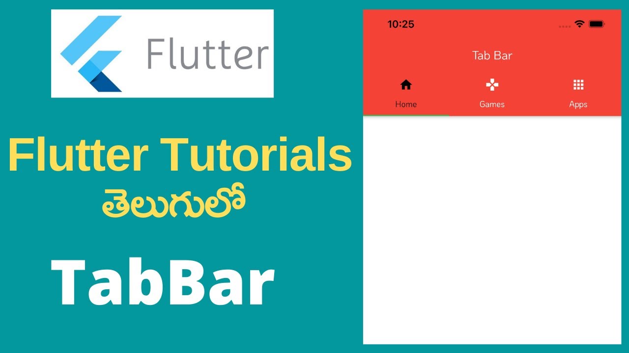 Flutter TabBar Widget | Mobile App Development Tutorials in Telugu ...