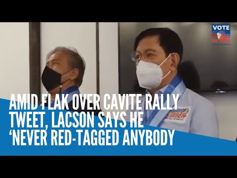 Amid flak over Cavite rally tweet, Lacson says he ‘never red-tagged anybody